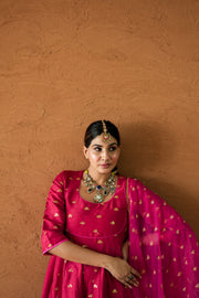 Riza Red Anarkali Set Gulabo Jaipur