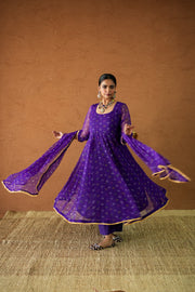 Arzu Purple Anarkali Set Gulabo Jaipur