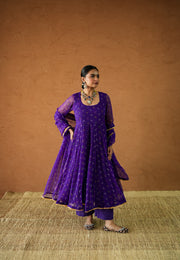 Arzu Purple Anarkali Set Gulabo Jaipur