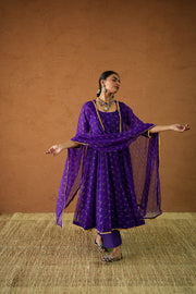 Arzu Purple Anarkali Set Gulabo Jaipur