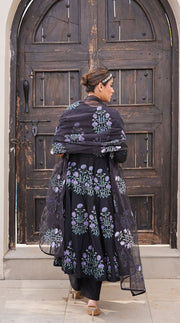 Wafa Black Anarkali Set Gulabo Jaipur