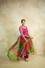 Arzu Pink Anarkali Set 2