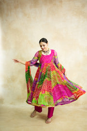 Arzu Pink Anarkali Set 4