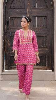 Mahin Pink Straight Set Gulabo Jaipur