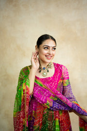 Arzu Pink Anarkali Set 6