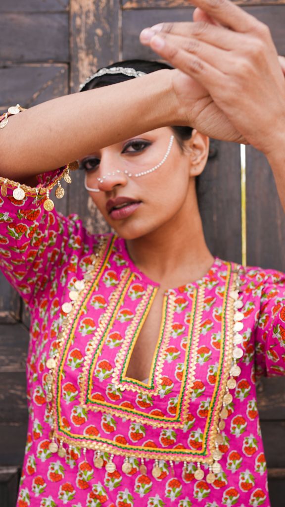 Mahin Pink Straight Set Gulabo Jaipur