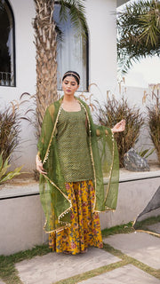 Samira Green Sharara Set 1
