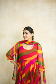 Arzu Yellow Anarkali Set 6