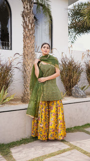 Samira Green Sharara Set 3