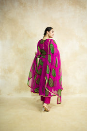Arzu Pink-Green Anarkali Set 4