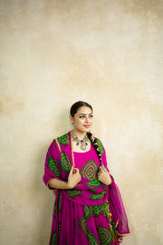 Arzu Pink-Green Anarkali Set 5