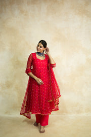 Arzu Red Anarkali Set 2