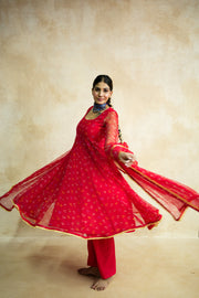 Arzu Red Anarkali Set 3