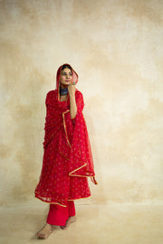 Arzu Red Anarkali Set 4
