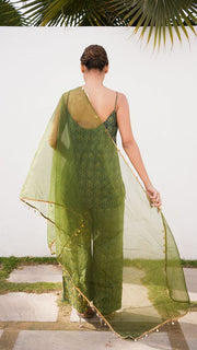 Gulrukh Green Jaal Straight Set Gulabo Jaipur