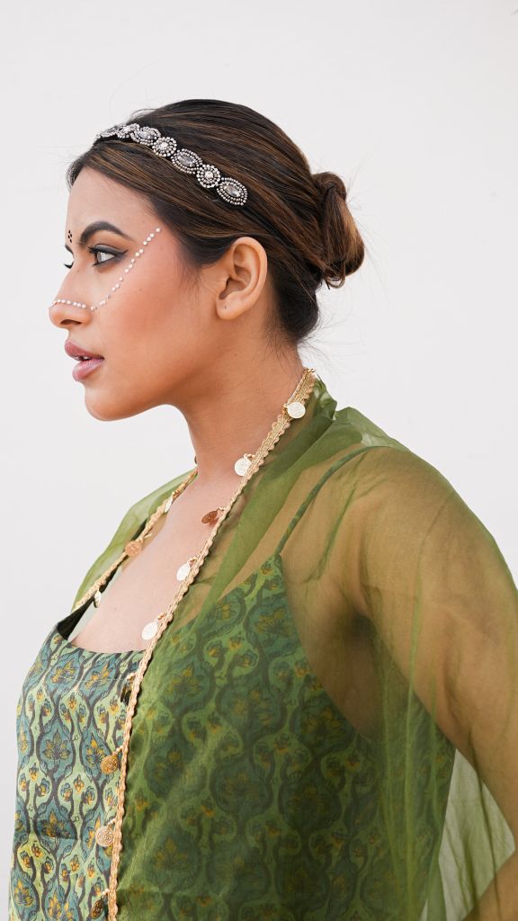 Gulrukh Green Jaal Straight Set