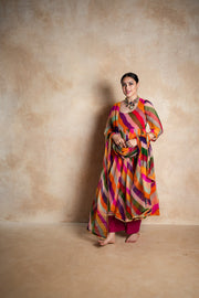 Arzu Peach Anarkali Set 1