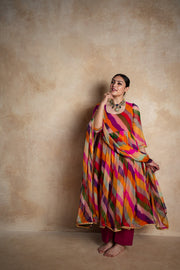Arzu Peach Anarkali Set 3