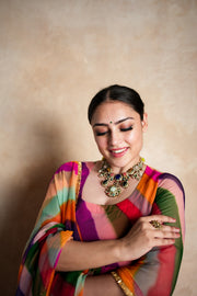 Arzu Peach Anarkali Set 5