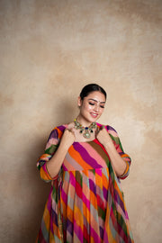 Arzu Peach Anarkali Set 6