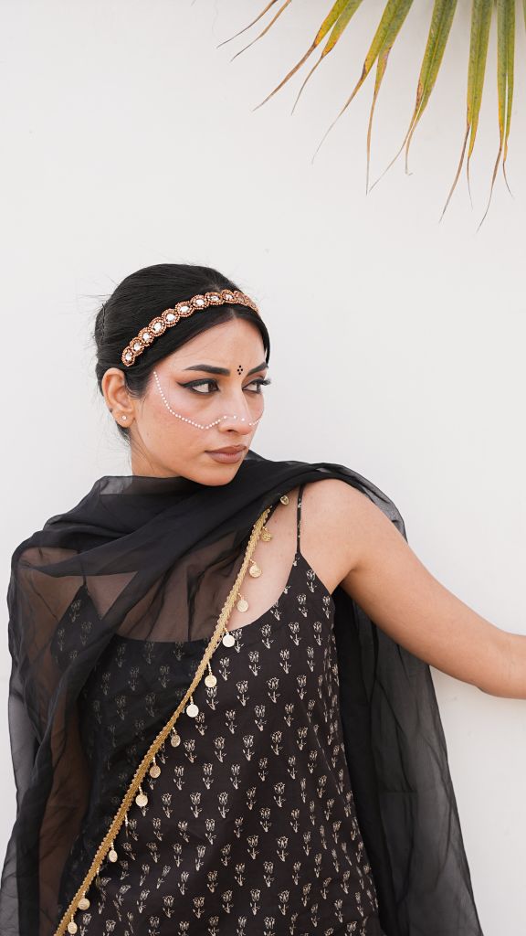 Gulrukh Black Straight set Gulabo Jaipur