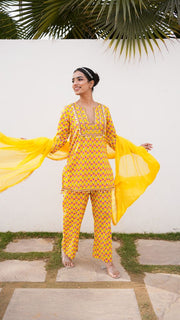 Mahin Yellow Straight Set 2