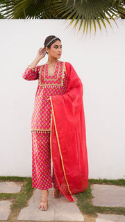 Mahin Red Straight Set 1