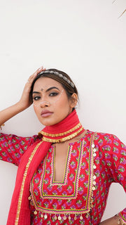 Mahin Red Straight Set 4