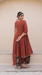 Ira Red Anarkali Set 4