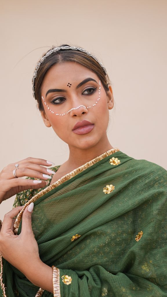 Ira Green Butti Anarkali Set Gulabo Jaipur