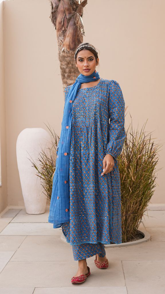 Rida Blue Straight Set Gulabo Jaipur