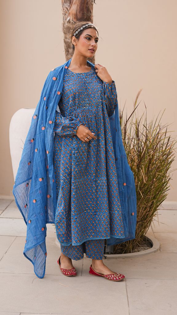 Rida Blue Straight Set Gulabo Jaipur