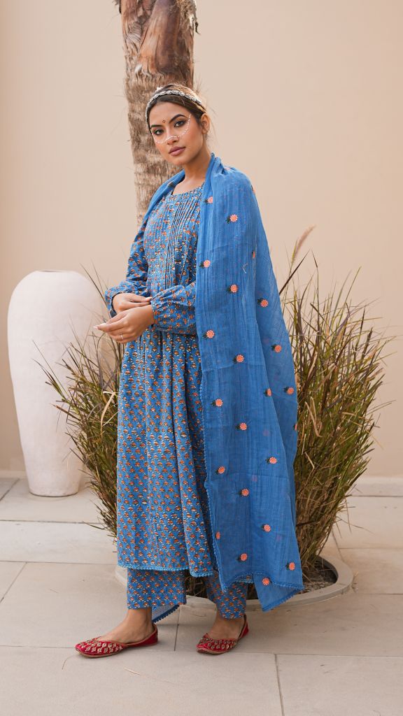 Rida Blue Straight Set Gulabo Jaipur