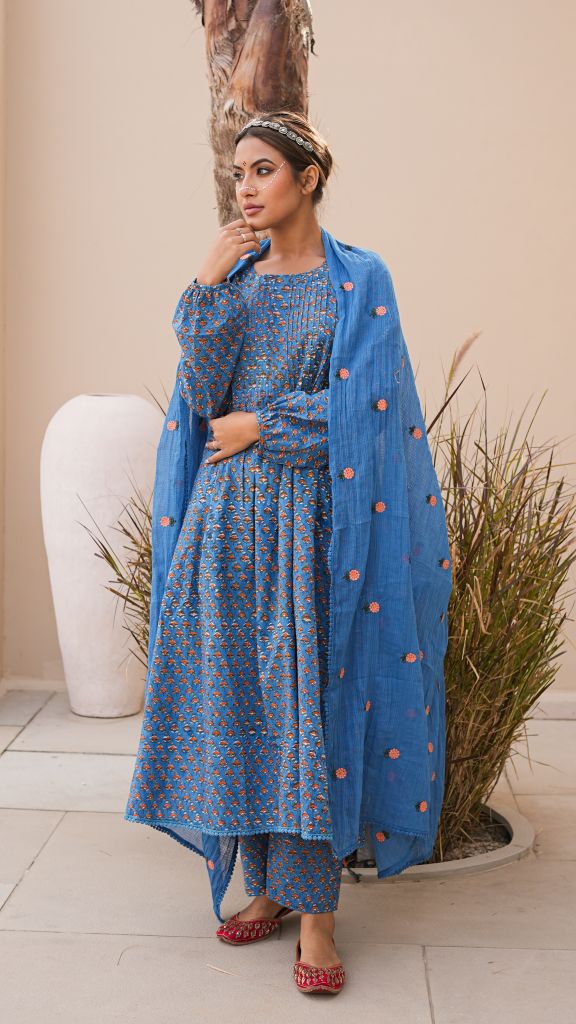 Rida Blue Straight Set Gulabo Jaipur