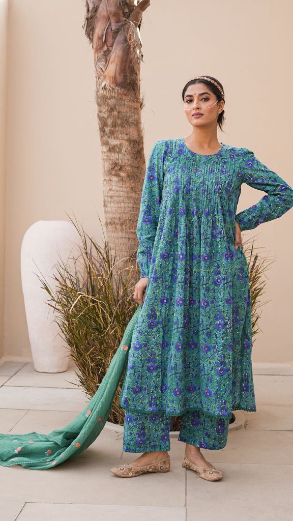 Rida Green Straight Set Gulabo Jaipur