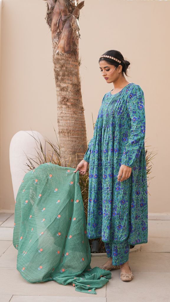 Rida Green Straight Set Gulabo Jaipur