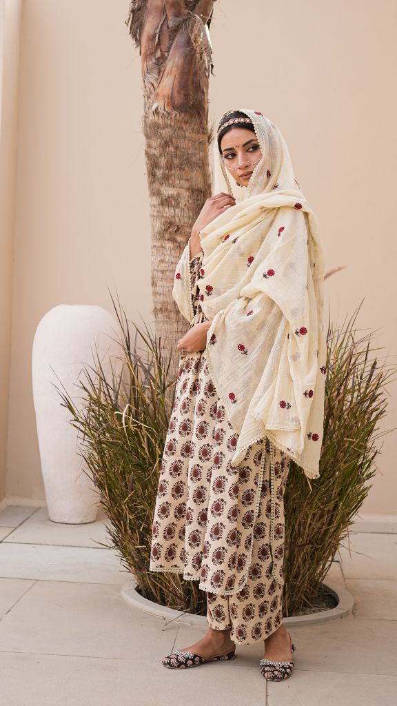 Rida Beige Straight Set Gulabo Jaipur