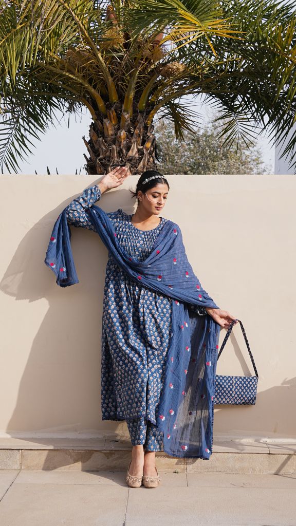 Rida Indigo Straight Set Gulabo Jaipur