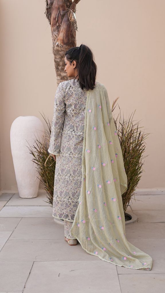 Afsana Mint Straight Set Gulabo Jaipur