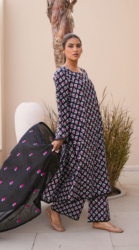 Afsana Black  Straight Set
