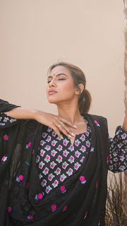 Afsana Black  Straight Set Gulabo Jaipur