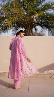 Afsana Pink Straight Set 2