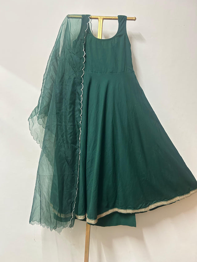 NIA GREEN ANARKALI SET