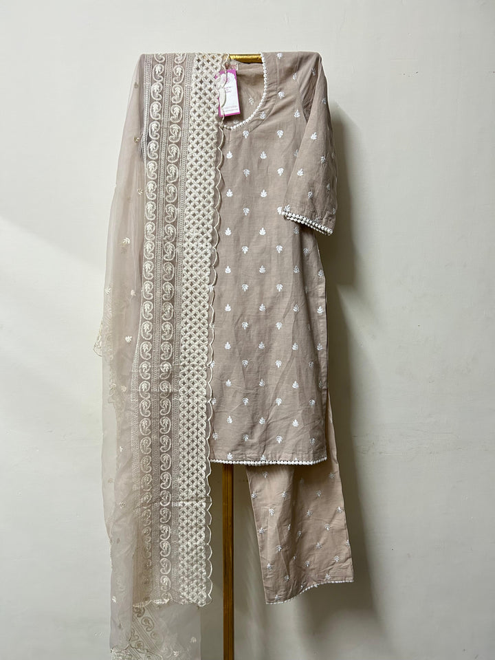 HAIRAT GREY STRAIGHT SET