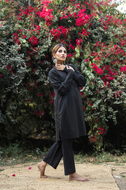 Gita Black Cotton Kurta Set With Pant 2