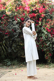 Gita White Cotton Kurta Set With Pant 3