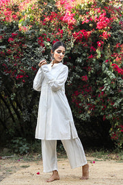 Gita White Cotton Kurta Set With Pant 2
