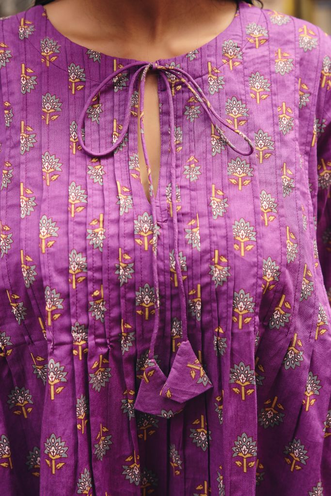 Zaid Purple Butti Co-ord Set