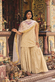 Leela White Golden Sharara Set 2