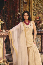 Leela White Golden Sharara Set 3